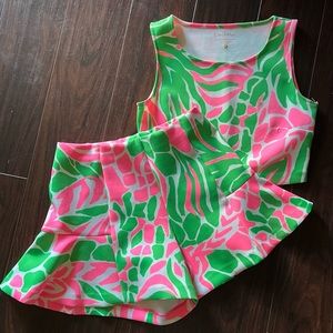 Lilly Pulitzer 2 Piece Short & Crop Tank Set